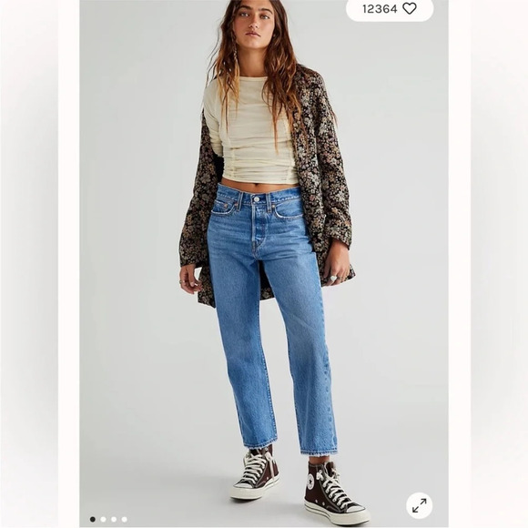 Custom Altered Levi Wedgie Straight leg jeans - Picture 3 of 16